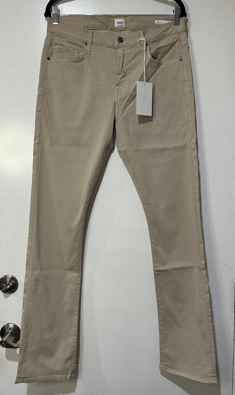 Edwin Women's Endurance Jace Straight Jeans Pants Oyster Size 31 NWT Cotton/Poly